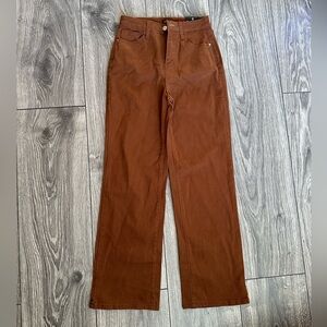 Fashion Nova Brown Classic High Rise Straight Leg Jeans